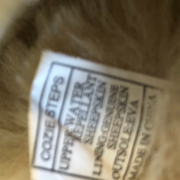 Cozie Steps Tall Genuine Sheepskin Boots Color/Chestnut Size/W8 - Picture 7 of 9